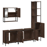 4 Piece Bathroom Furniture Set Engineered Wood