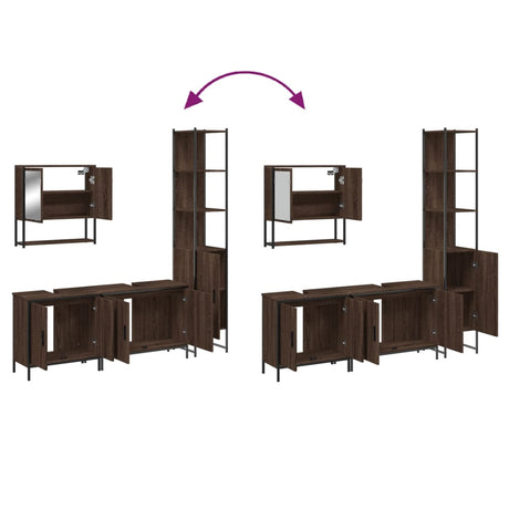4 Piece Bathroom Furniture Set Engineered Wood