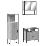 3 Piece Bathroom Furniture Set Engineered Wood