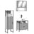 3 Piece Bathroom Furniture Set Engineered Wood