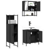 3 Piece Bathroom Furniture Set Engineered Wood