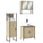 3 Piece Bathroom Furniture Set Engineered Wood