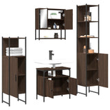 4 Piece Bathroom Furniture Set Engineered Wood
