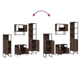 4 Piece Bathroom Furniture Set Engineered Wood