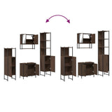 4 Piece Bathroom Furniture Set Engineered Wood