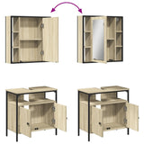 2 Piece Bathroom Furniture Set Engineered Wood