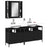 3 Piece Bathroom Cabinet Set Engineered Wood