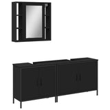 3 Piece Bathroom Cabinet Set Engineered Wood
