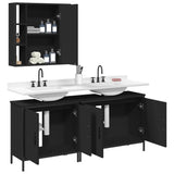 3 Piece Bathroom Cabinet Set Engineered Wood