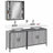 3 Piece Bathroom Cabinet Set Engineered Wood