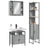 3 Piece Bathroom Cabinet Set Engineered Wood