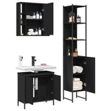 3 Piece Bathroom Cabinet Set Engineered Wood