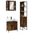 3 Piece Bathroom Cabinet Set Engineered Wood