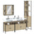 4 Piece Bathroom Cabinet Set Engineered Wood