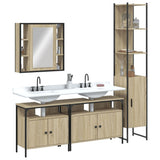 4 Piece Bathroom Cabinet Set Engineered Wood