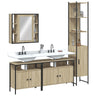 4 Piece Bathroom Cabinet Set Engineered Wood