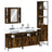 4 Piece Bathroom Cabinet Set Engineered Wood
