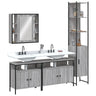4 Piece Bathroom Cabinet Set Engineered Wood