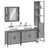 4 Piece Bathroom Cabinet Set Engineered Wood