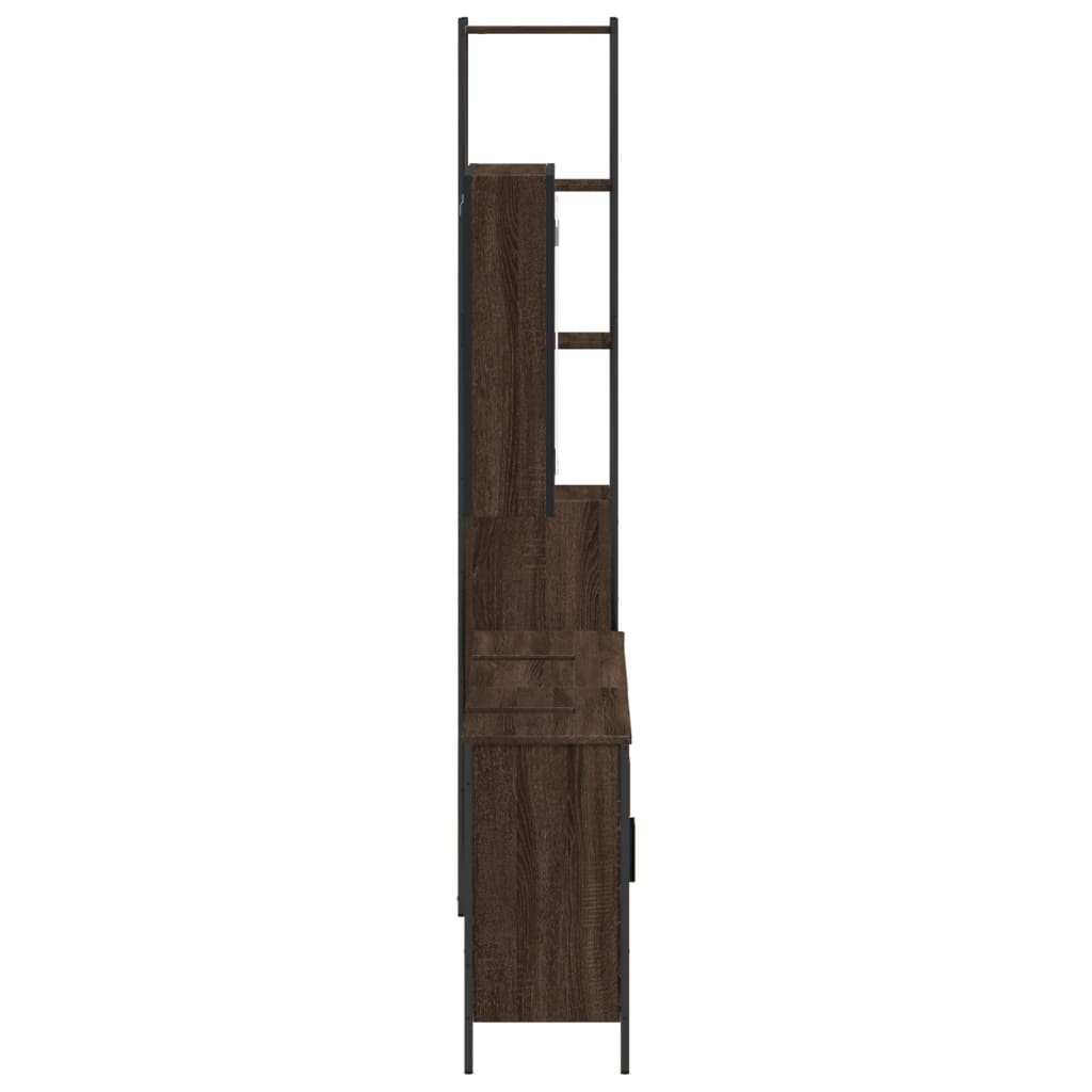 4 Piece Bathroom Cabinet Set Engineered Wood