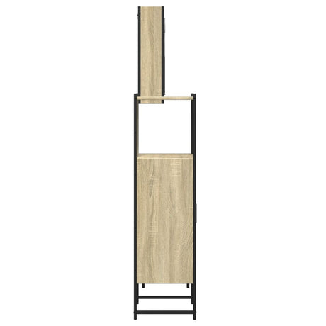 3 Piece Bathroom Cabinet Set Engineered Wood