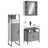 3 Piece Bathroom Cabinet Set Engineered Wood