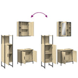 3 Piece Bathroom Cabinet Set Engineered Wood
