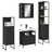 4 Piece Bathroom Cabinet Set Engineered Wood