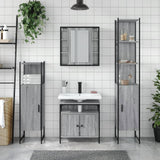 4 Piece Bathroom Cabinet Set Engineered Wood
