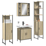 4 Piece Bathroom Cabinet Set Engineered Wood