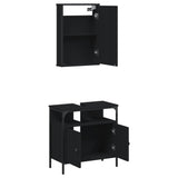 2 Piece Bathroom Furniture Set Engineered Wood