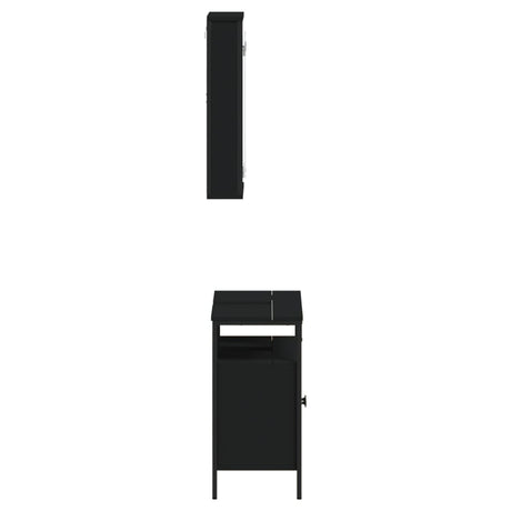 2 Piece Bathroom Furniture Set Engineered Wood