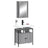 2 Piece Bathroom Furniture Set Engineered Wood