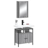 2 Piece Bathroom Furniture Set Engineered Wood
