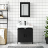2 Piece Bathroom Furniture Set Engineered Wood