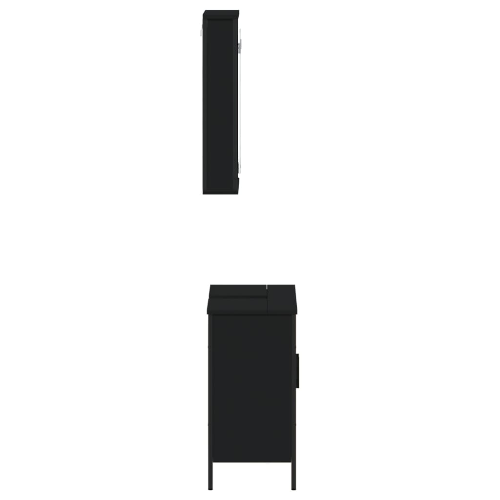 2 Piece Bathroom Furniture Set Engineered Wood