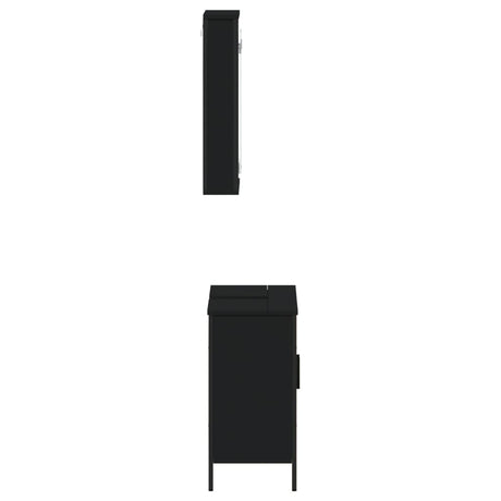 2 Piece Bathroom Furniture Set Engineered Wood