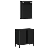 2 Piece Bathroom Furniture Set Engineered Wood