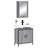 2 Piece Bathroom Furniture Set Engineered Wood