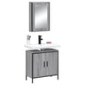 2 Piece Bathroom Furniture Set Engineered Wood