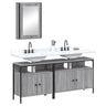 3 Piece Bathroom Furniture Set Engineered Wood