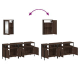 3 Piece Bathroom Furniture Set Engineered Wood