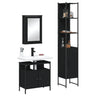 3 Piece Bathroom Furniture Set Engineered Wood
