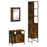 3 Piece Bathroom Furniture Set Engineered Wood