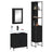 3 Piece Bathroom Furniture Set Engineered Wood.