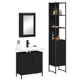 3 Piece Bathroom Furniture Set Engineered Wood.
