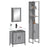 3 Piece Bathroom Furniture Set Engineered Wood.