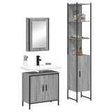 3 Piece Bathroom Furniture Set Engineered Wood.