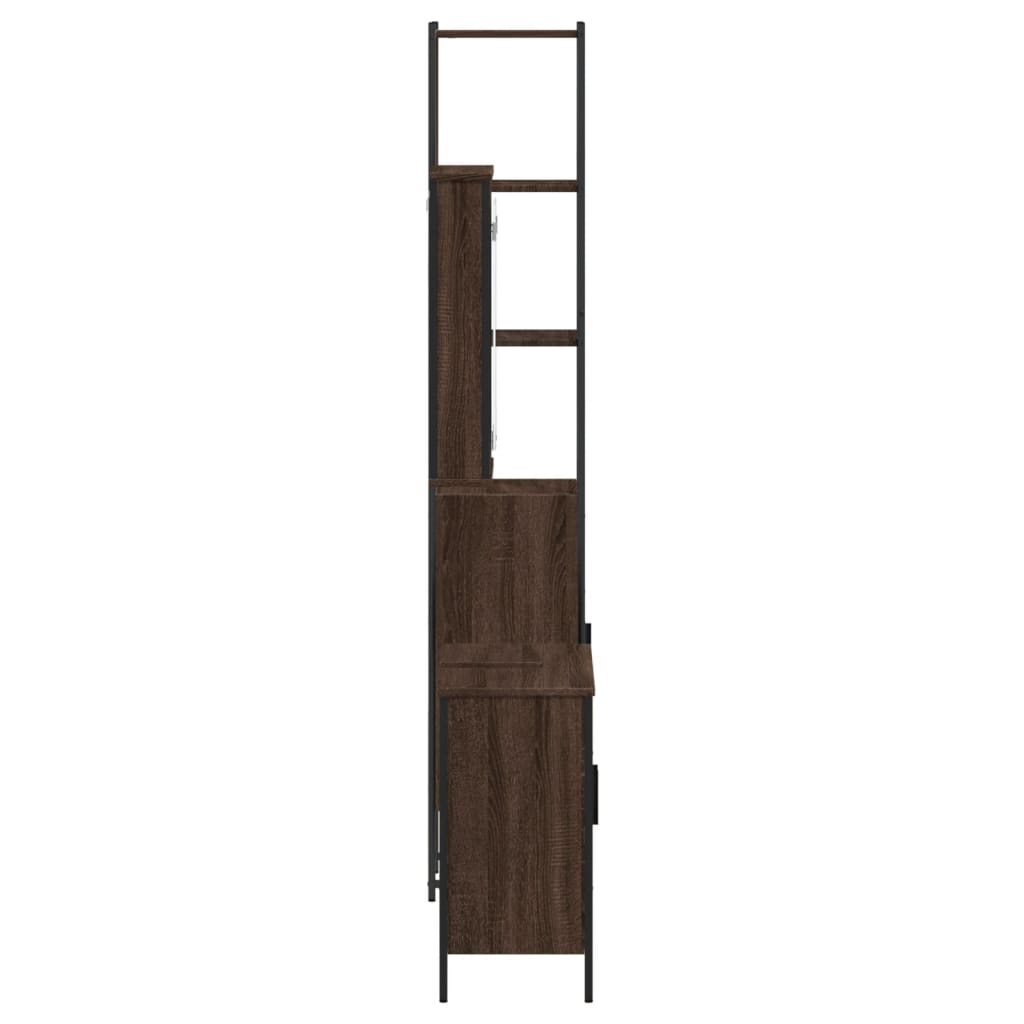 3 Piece Bathroom Furniture Set Engineered Wood.