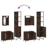 3 Piece Bathroom Furniture Set Engineered Wood.